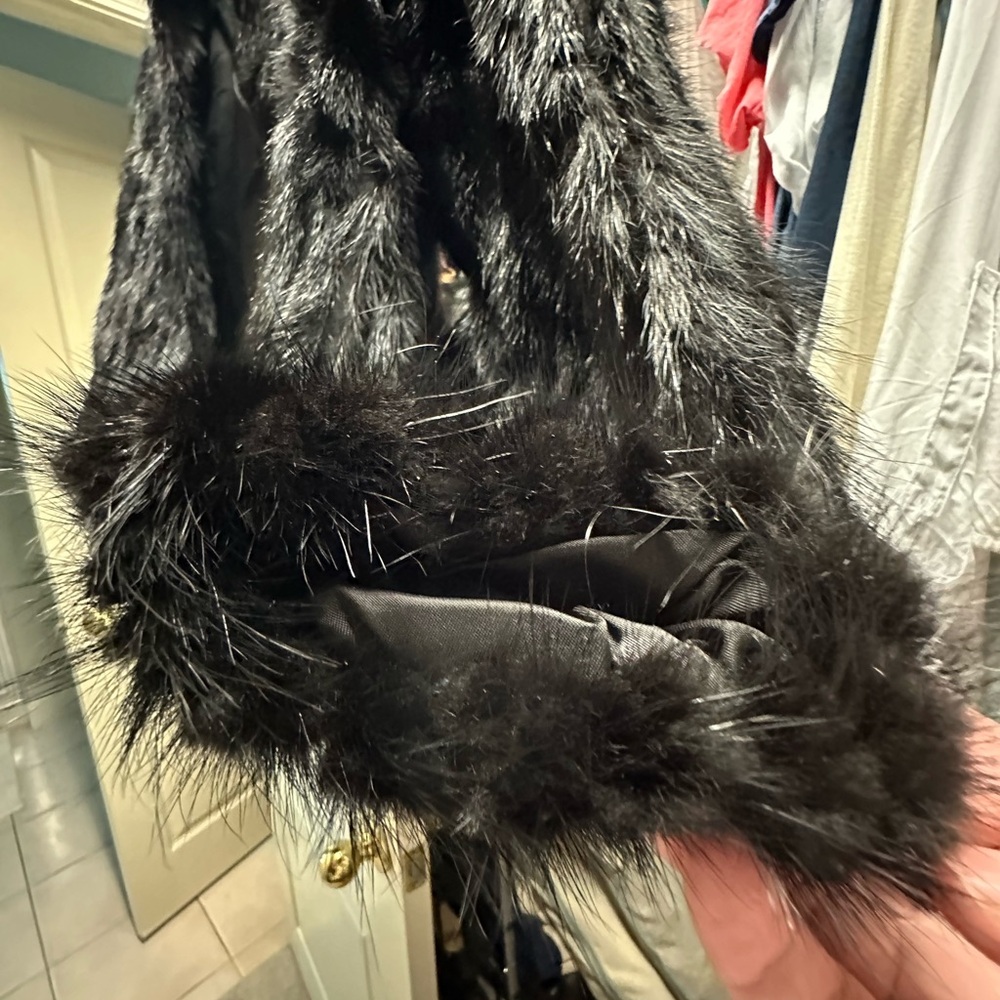 Saga Furs Black Mink Fur Coat - Picture 4 of 16